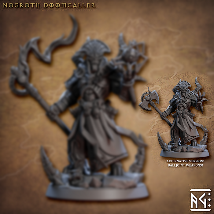 Nogroth Doomcaller (Alt) | Golem Simulacra | Fantasy D&D Miniature | Artisan Guild