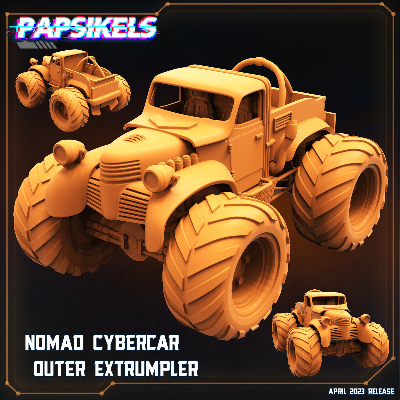Nomad Cybercar Outer Extrumper | War Dudes | Sci-Fi Miniature | Papsikels TabletopXtra