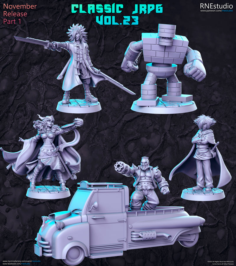 Classic JRPG Vol 23 Miniatures (Full Set) | Fantasy Miniature | RN Estudio