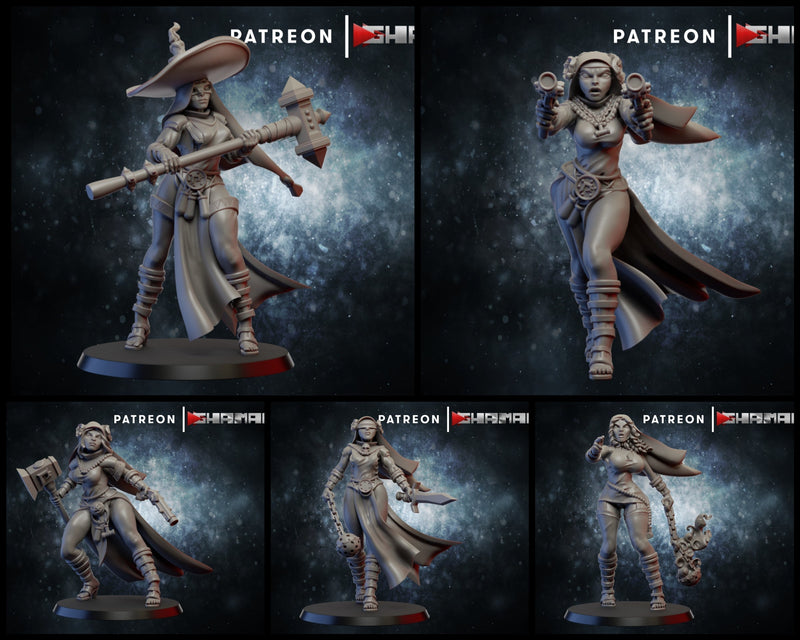 Nun Warrior Miniatures | Nuns | Fantasy Miniature | Ghamak TabletopXtra