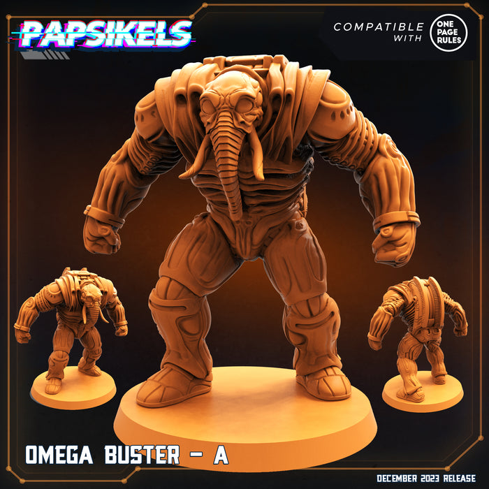 Omega Buster A | Omega Army | Sci-Fi Miniature | Papsikels