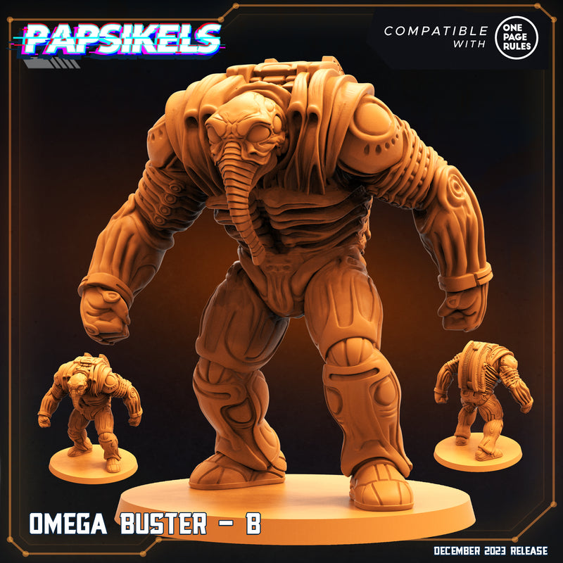 Omega Buster Miniatures | Omega Army | Sci-Fi Miniature | Papsikels
