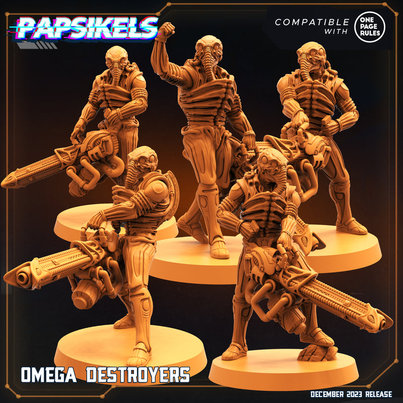Omega Destroyer Miniatures | Omega Army | Sci-Fi Miniature | Papsikels