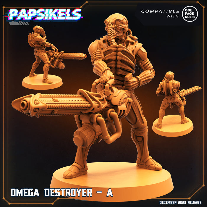 Omega Destroyer A | Omega Army | Sci-Fi Miniature | Papsikels