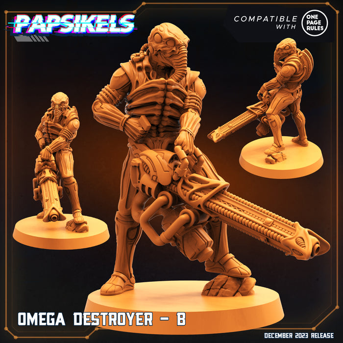 Omega Destroyer B | Omega Army | Sci-Fi Miniature | Papsikels
