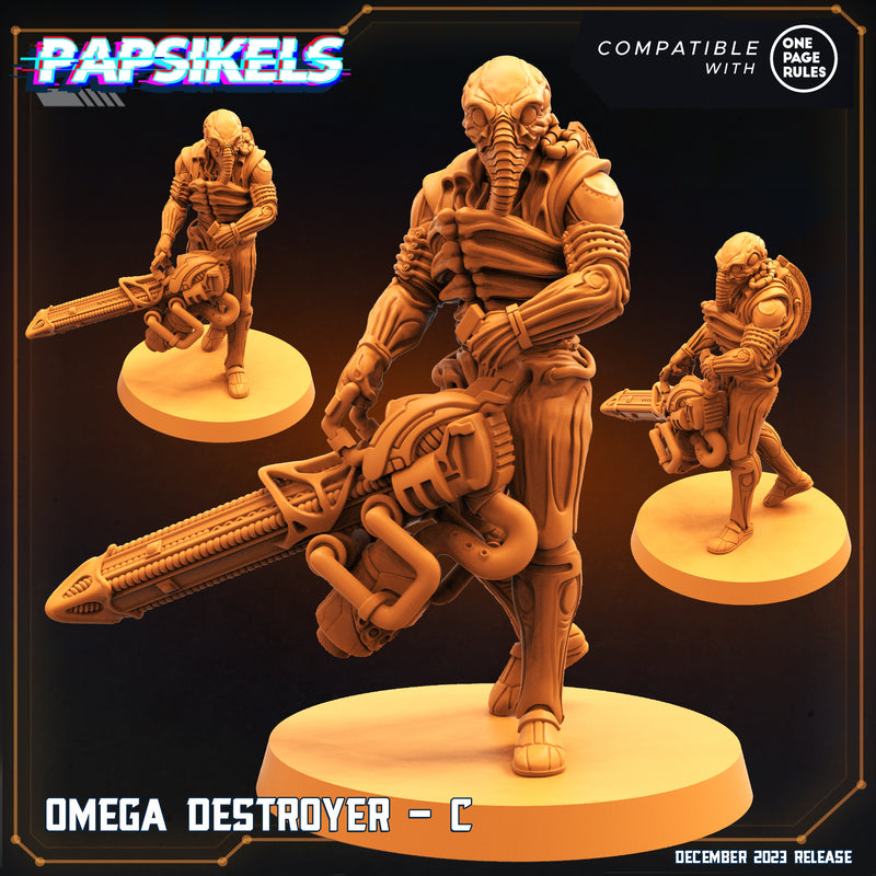 Omega Destroyer Miniatures | Omega Army | Sci-Fi Miniature | Papsikels