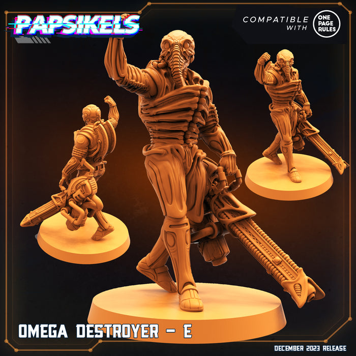 Omega Destroyer E | Omega Army | Sci-Fi Miniature | Papsikels
