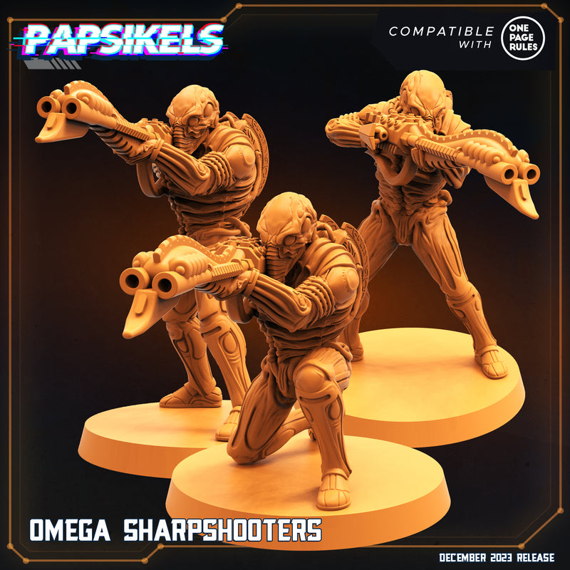Omega Sharpshooter Miniatures | Omega Army | Sci-Fi Miniature | Papsikels