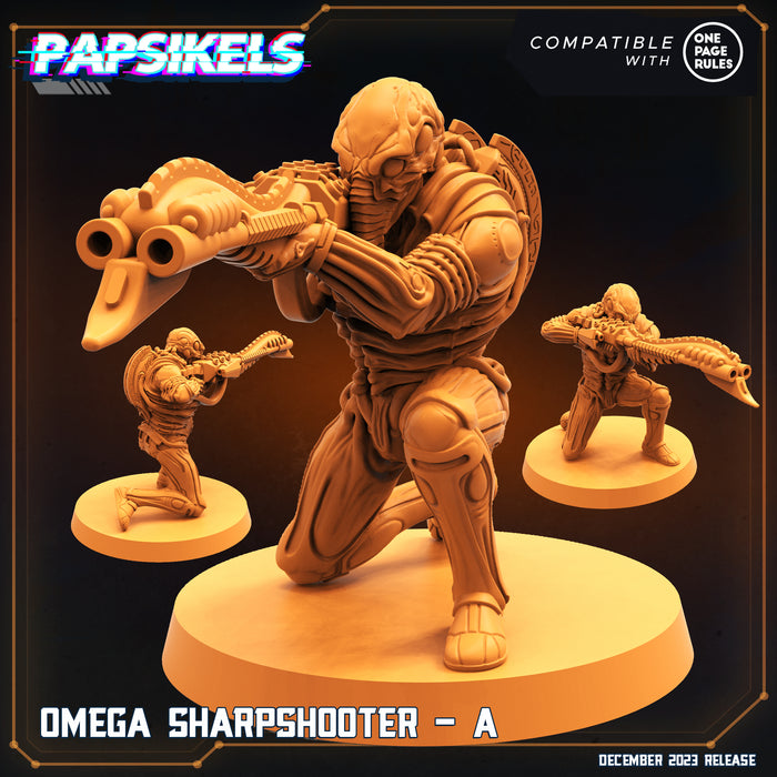 Omega Sharpshooter A | Omega Army | Sci-Fi Miniature | Papsikels