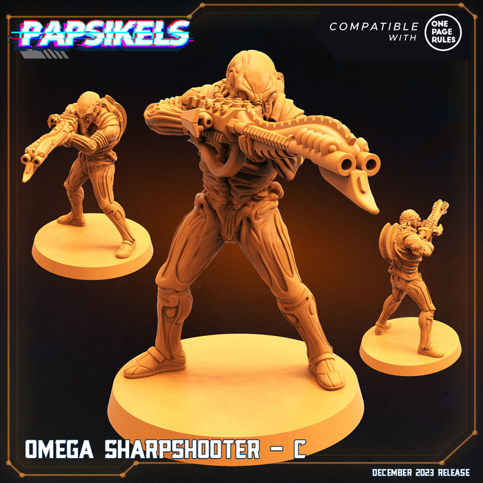 Omega Sharpshooter Miniatures | Omega Army | Sci-Fi Miniature | Papsikels