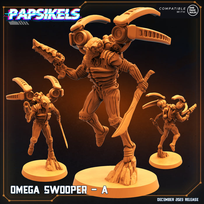 Omega Swooper Miniatures | Omega Army | Sci-Fi Miniature | Papsikels