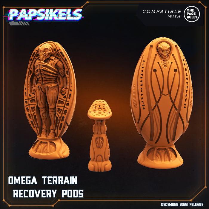 Recovery Pods | Omega Army | Sci-Fi Miniature | Papsikels