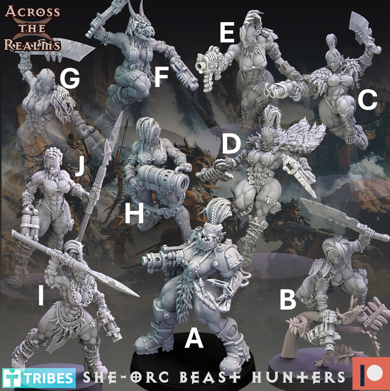 She-Orc Beast Hunter Miniatures | Beast Huntaz