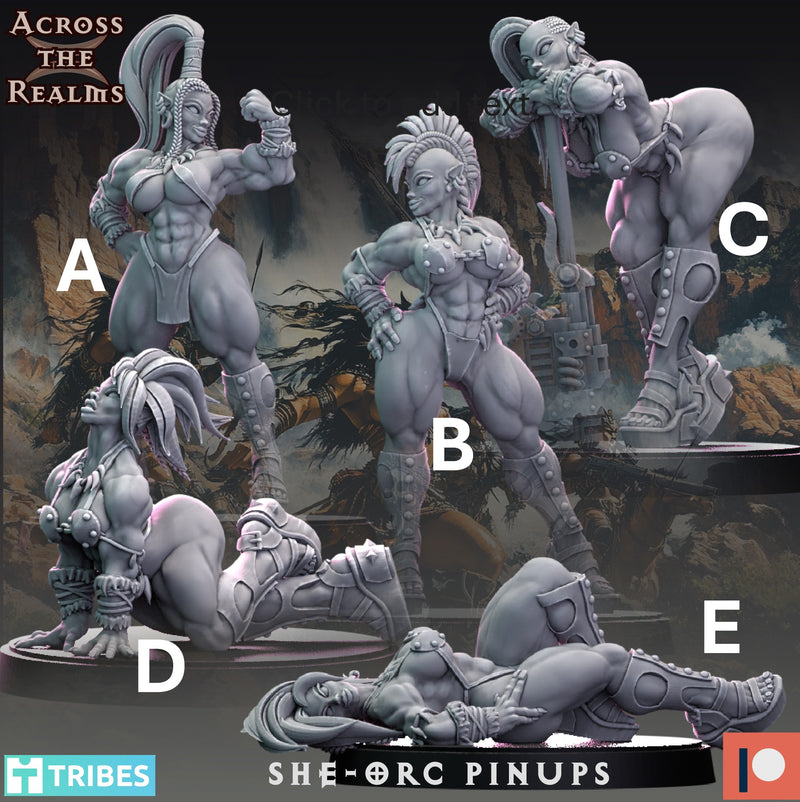 She-Orc Pin-Up Miniatures | Beast Huntaz