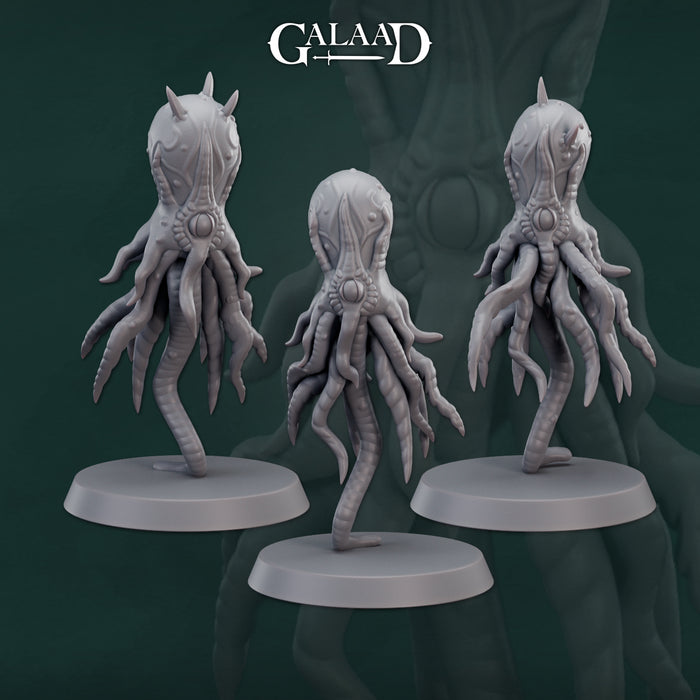 Ilithid Octopi Miniatures | Cursed Cultists | Fantasy Miniature | Galaad Miniatures