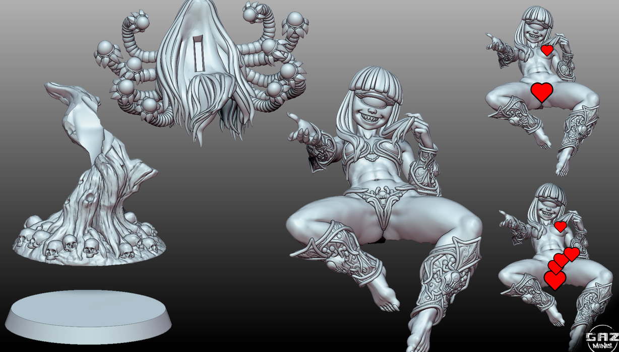 Female Beholder Oculana | Pin-up | Fantasy Miniature | Gaz Minis | [Multi-Listing]