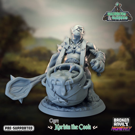 Ogre Korbin the Cook | Warriors and Warrens | Tabletop RPG Miniature TabletopXtra