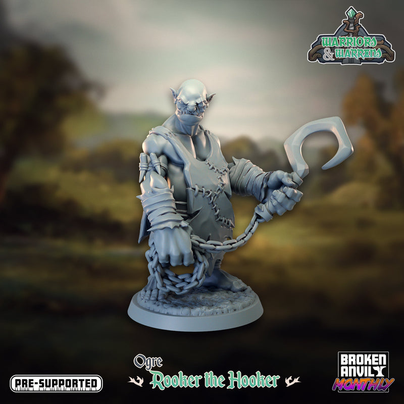 Ogre Rooker the Hooker | Warriors and Warrens | Tabletop RPG Miniature TabletopXtra