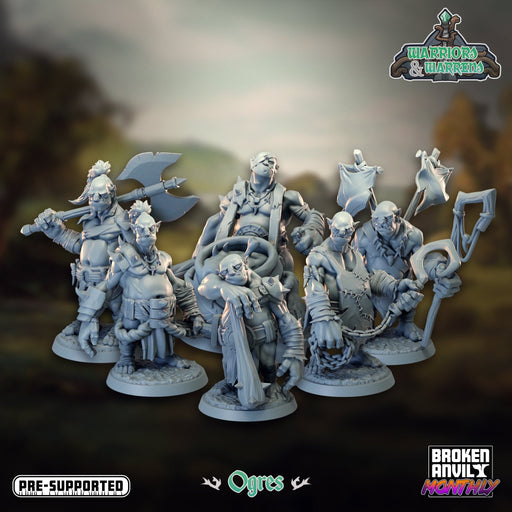 Ogres Miniatures | Warriors and Warrens | Tabletop RPG Miniature TabletopXtra