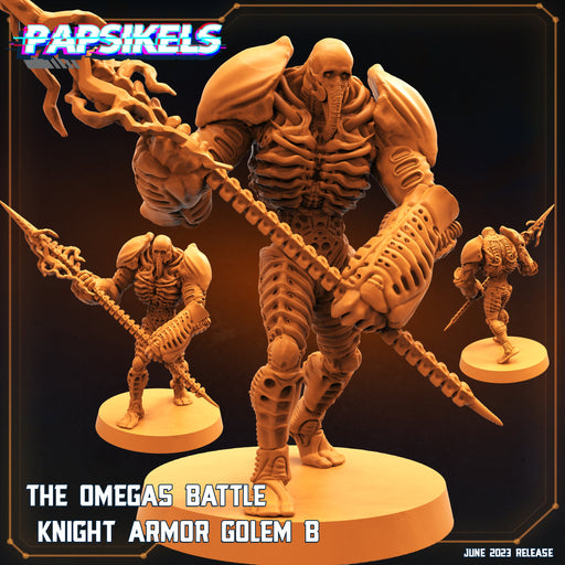 Omega Battle Knight Golem B | Aliens Vs Humans V | Sci-Fi Miniature | Papsikels TabletopXtra