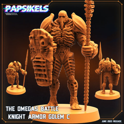 Omega Battle Knight Golem C | Aliens Vs Humans V | Sci-Fi Miniature | Papsikels TabletopXtra