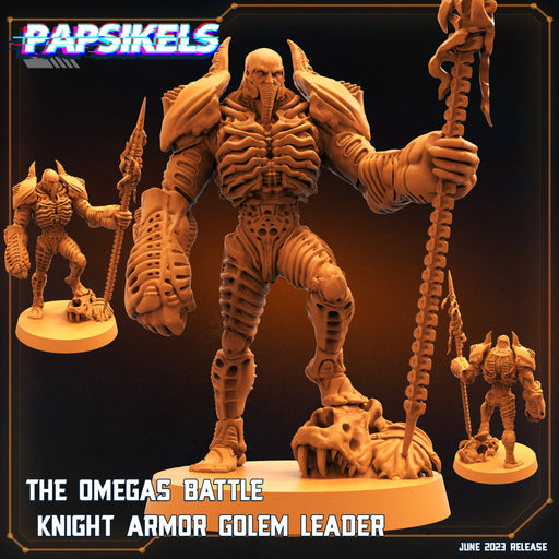 Omega Battle Knight Golem Leader | Aliens Vs Humans V | Sci-Fi Miniature | Papsikels TabletopXtra
