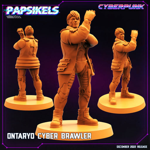 Ontaryo Cyber Brawler | Cyberpunk | Sci-Fi Miniature | Papsikels TabletopXtra