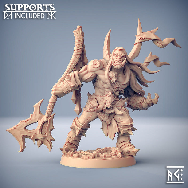 Orc Barbarian Miniatures (Full Set) | Fantasy D&D Miniature | Artisan Guild TabletopXtra