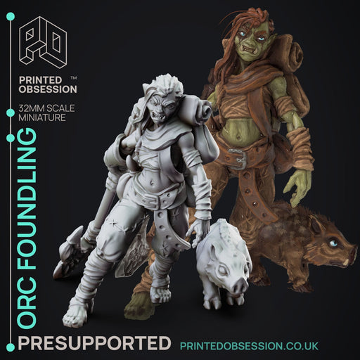 Orc Foundling | NPC Foundlings | Fantasy Miniature | Printed Obsession TabletopXtra