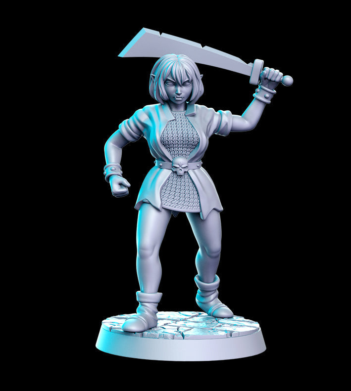 Orc w/Sword | Heroine's Quest | Fantasy Miniature | RN Estudio TabletopXtra