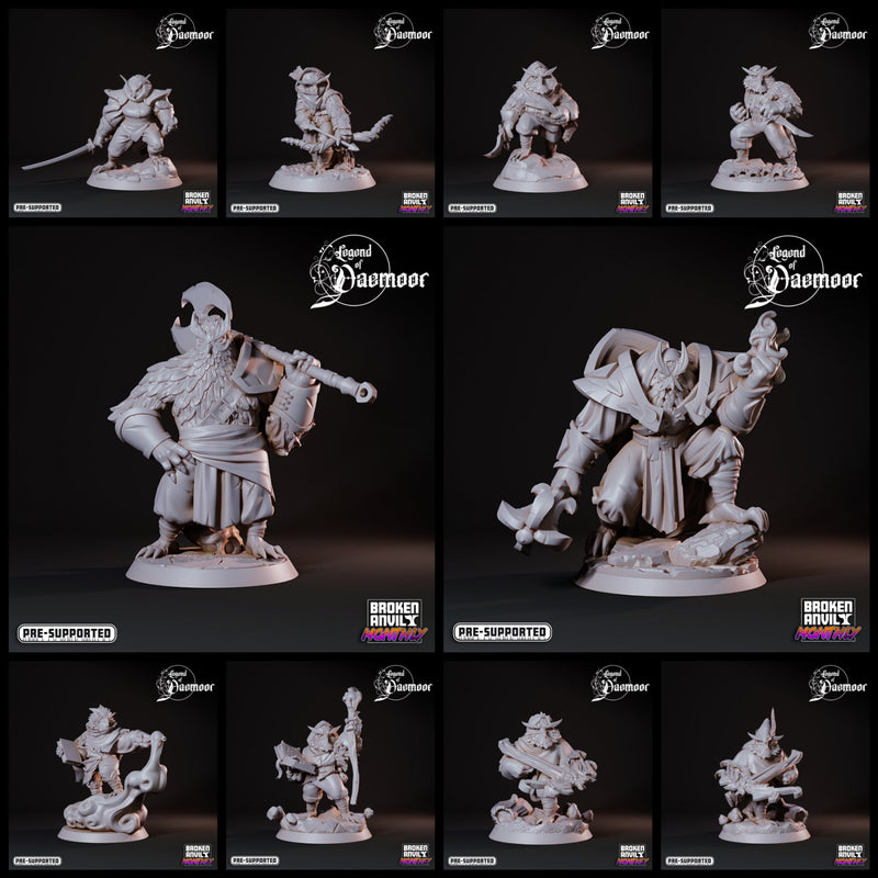 Owlfolk Adventurers Miniatures | Legend of Daemoor | Tabletop RPG Miniature TabletopXtra