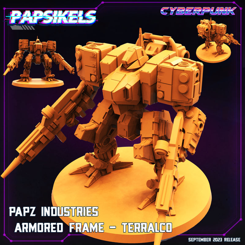Armoured Frame Miniatures | Cyberpunk | Sci-Fi Miniature | Papsikels