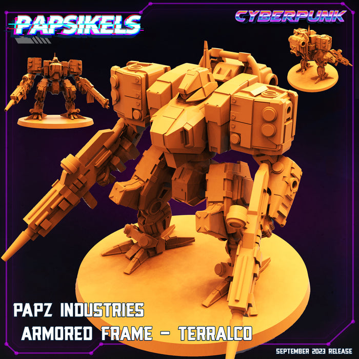 Armoured Frame Terralco | Cyberpunk | Sci-Fi Miniature | Papsikels