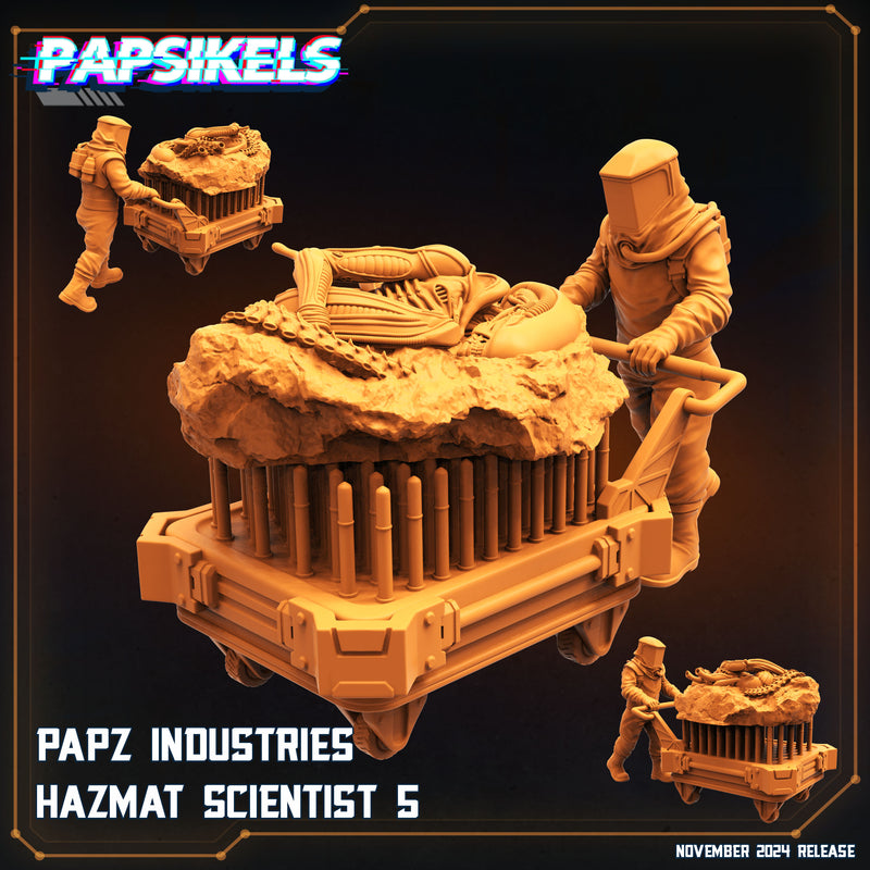 Hazmat Scientist Miniatures | Aliens Vs Humans XI Execration | Papsikels