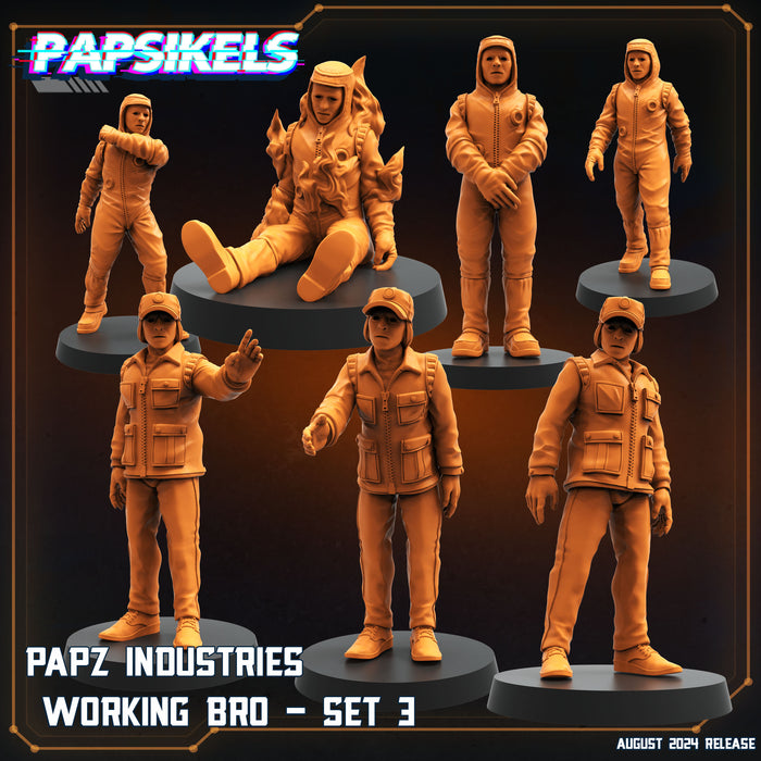 Working Bro 3 Miniatures | Aliens Vs Humans VIII No Remorse | Sci-Fi Miniature | Papsikels