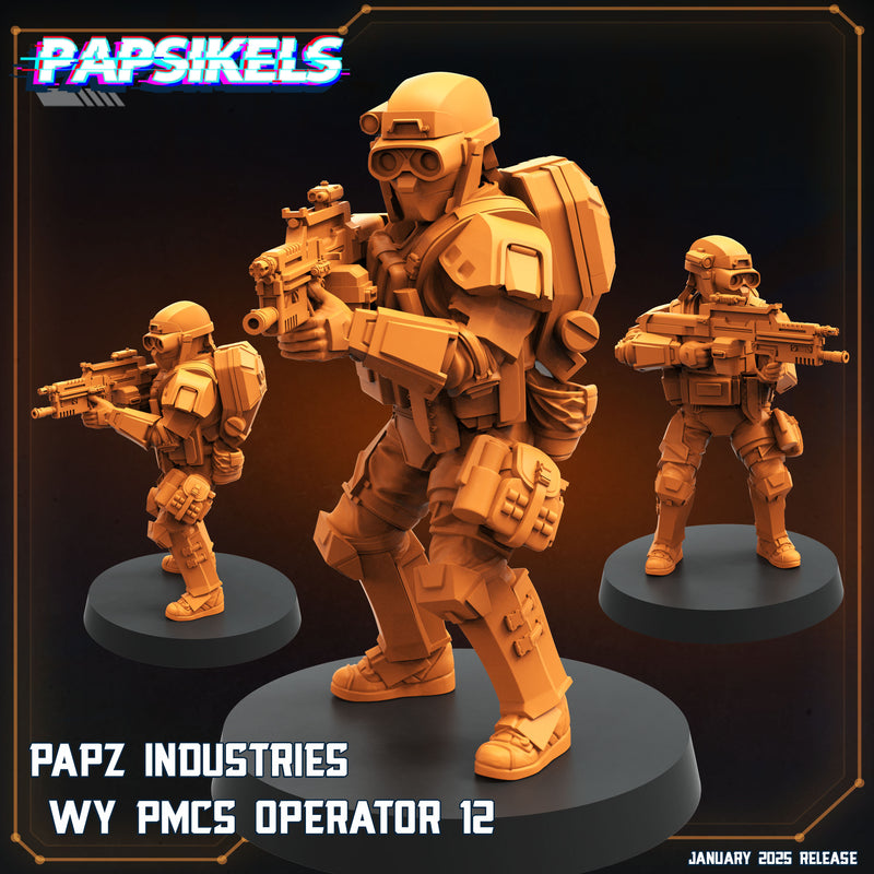 PMCS Operator Squad 3 Miniatures | Aliens Vs Humans XIII Ascension | Papsikels