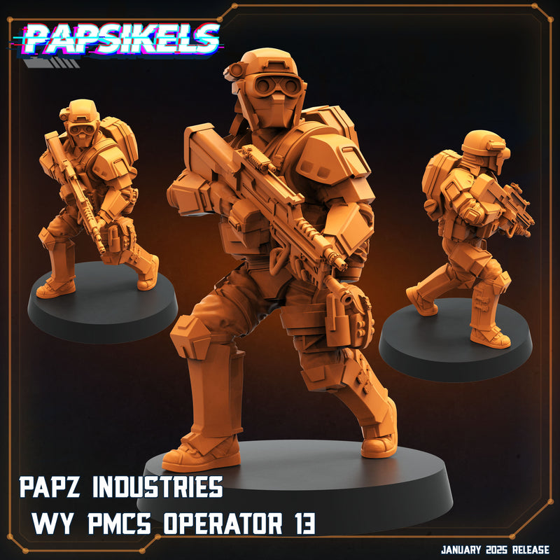PMCS Operator Squad 3 Miniatures | Aliens Vs Humans XIII Ascension | Papsikels