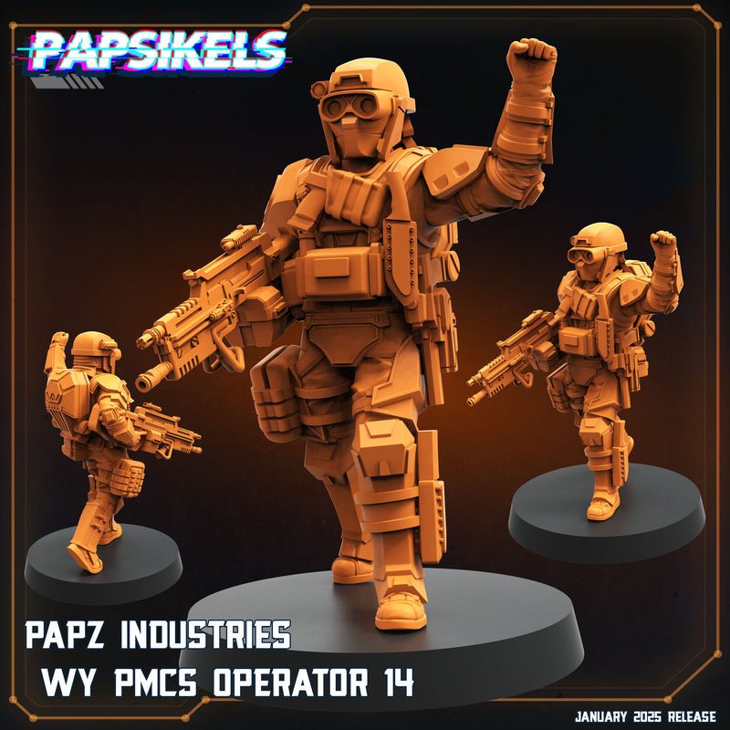 PMCS Operator Squad 3 Miniatures | Aliens Vs Humans XIII Ascension | Papsikels