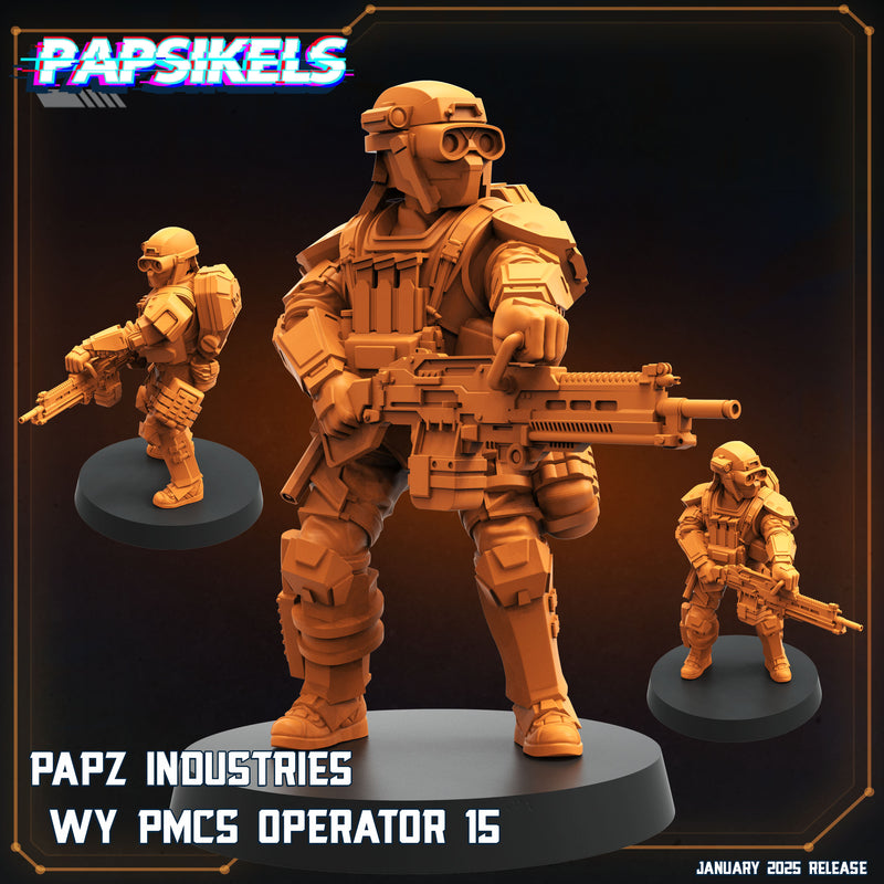 PMCS Operator Squad 3 Miniatures | Aliens Vs Humans XIII Ascension | Papsikels