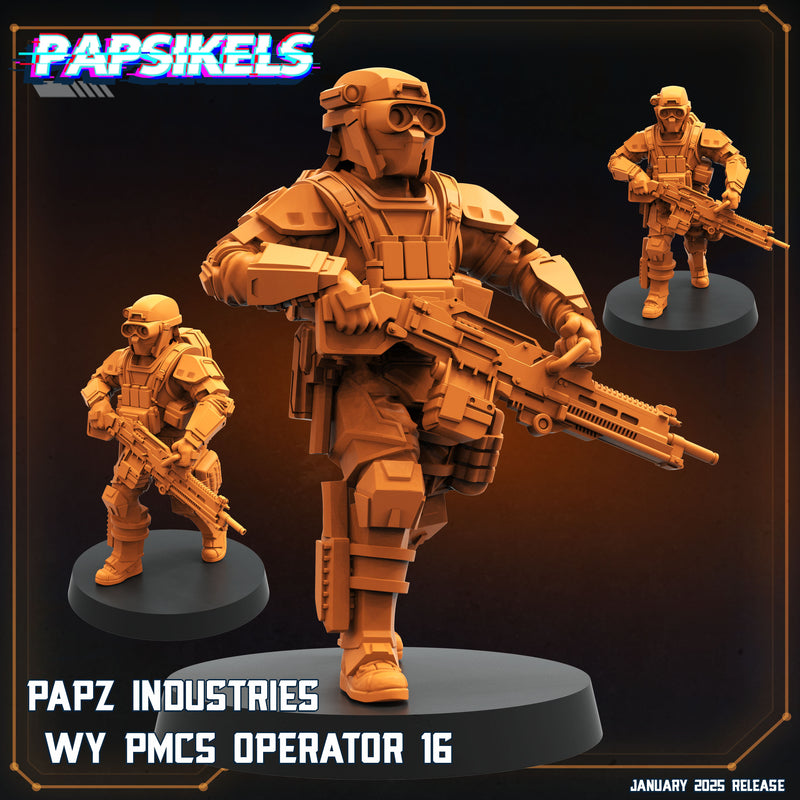 PMCS Operator Squad 3 Miniatures | Aliens Vs Humans XIII Ascension | Papsikels