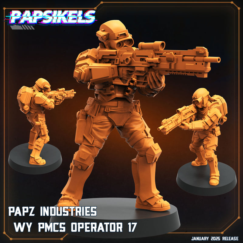 PMCS Operator Squad 3 Miniatures | Aliens Vs Humans XIII Ascension | Papsikels