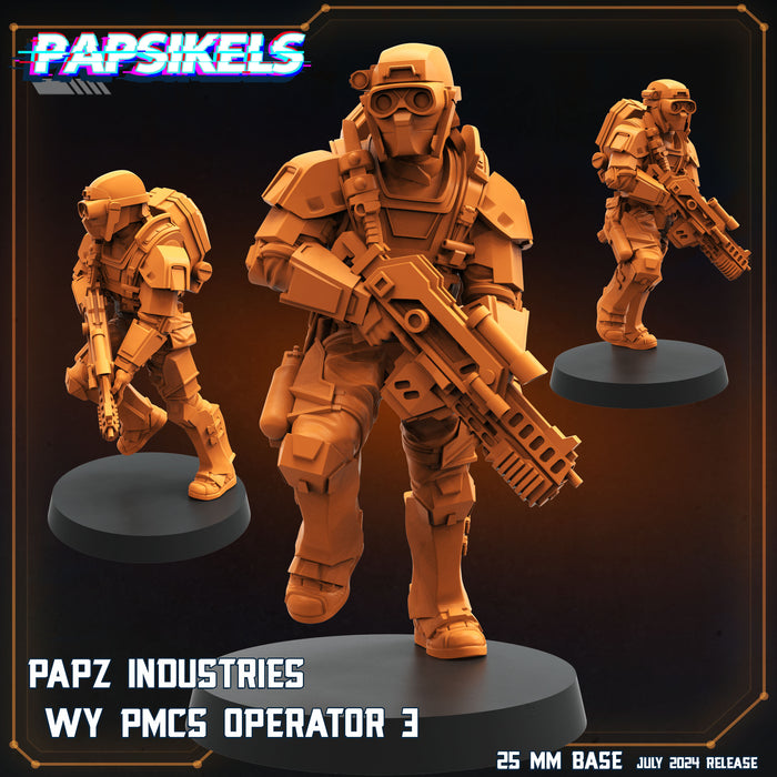 PMCS Operator Squad 1 Miniatures | Aliens Vs Humans VII Resurgence | Sci-Fi Miniature | Papsikels