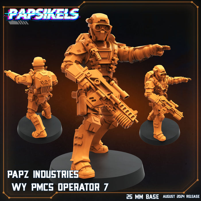 PMCS Operator Squad 2 Miniatures | Aliens Vs Humans VIII No Remorse | Sci-Fi Miniature | Papsikels