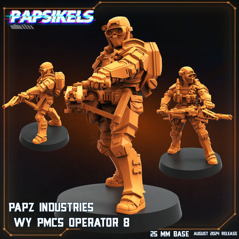 PMCS Operator Squad 2 Miniatures | Aliens Vs Humans VIII No Remorse | Sci-Fi Miniature | Papsikels