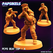 PCPD Beat Cop Miniatures | Cyberpunk | Sci-Fi Miniature | Papsikels TabletopXtra