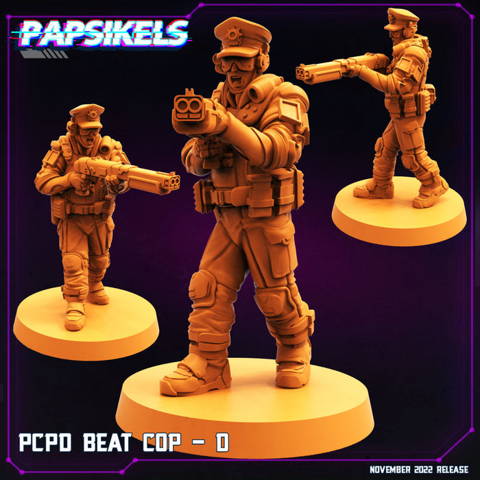 PCPD Beat Cop Miniatures | Cyberpunk | Sci-Fi Miniature | Papsikels TabletopXtra