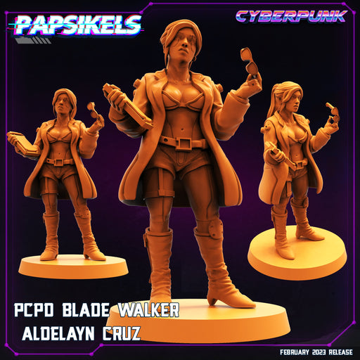 PCPD Blade Walker Aldelayn Cruz | Cyberpunk | Sci-Fi Miniature | Papsikels TabletopXtra