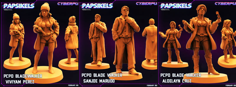 PCPD Blade Walker Miniatures | Cyberpunk | Sci-Fi Miniature | Papsikels TabletopXtra