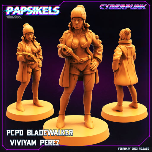 PCPD Blade Walker Viviyam Perez | Cyberpunk | Sci-Fi Miniature | Papsikels TabletopXtra