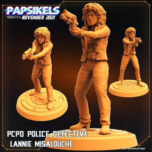 PCPD Police Detective Lannie Misalouche | Skull Hunters III The Bone Clan | Sci-Fi Miniature | Papsikels TabletopXtra